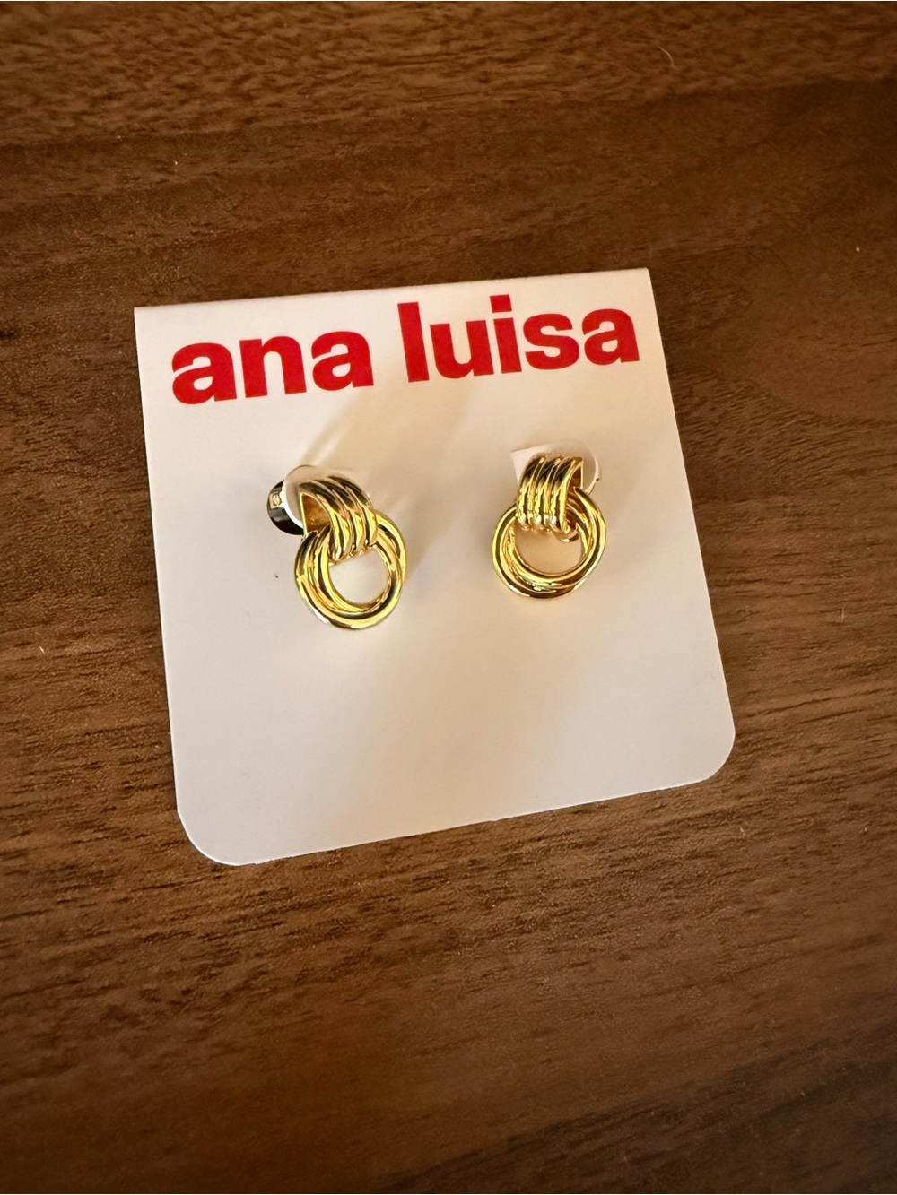 Ana Luisa Gold Knot Drop Earrings Ryle BRAND NEW NWT